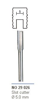29026 Fresa para acanalar 5,0 mm.
