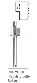 29038 Fresa para forma de ensambladura 6,4 mm.
