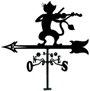 Veleta Tejado de hierro Gato Violinista 900 mm.