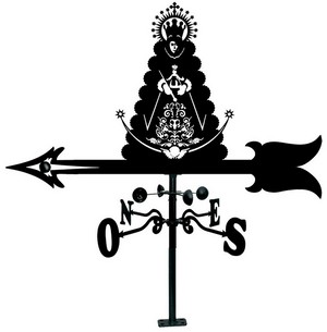 Veleta Tejado de hierro Virgen 900 mm.