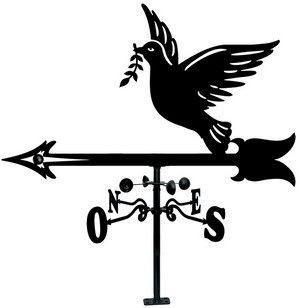 Veleta Tejado de hierro Paloma 900 mm.