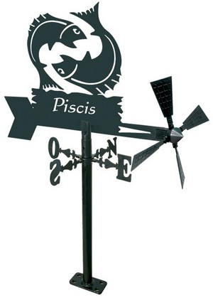 Veleta Jardin de hierro Piscis 480 mm.
